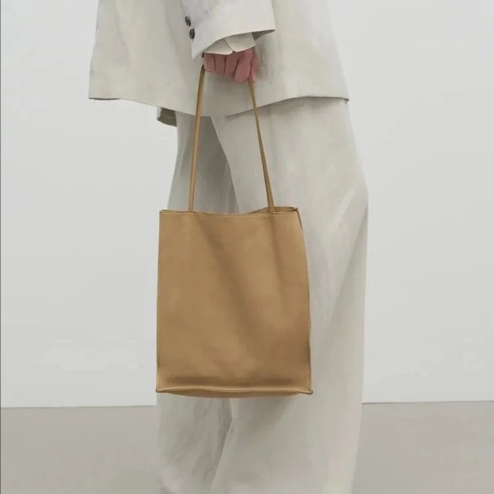 New With Dust Bag! The Row Small To Go suede top handle bag Tote - Dark Aniline - Picture 5 of 5